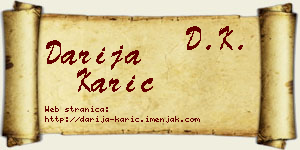Darija Karić vizit kartica